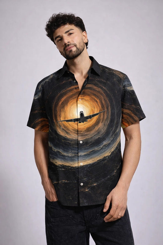 Black Plane Mens Premium Shirts