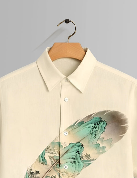 Feather Design Mens Premium Shirts