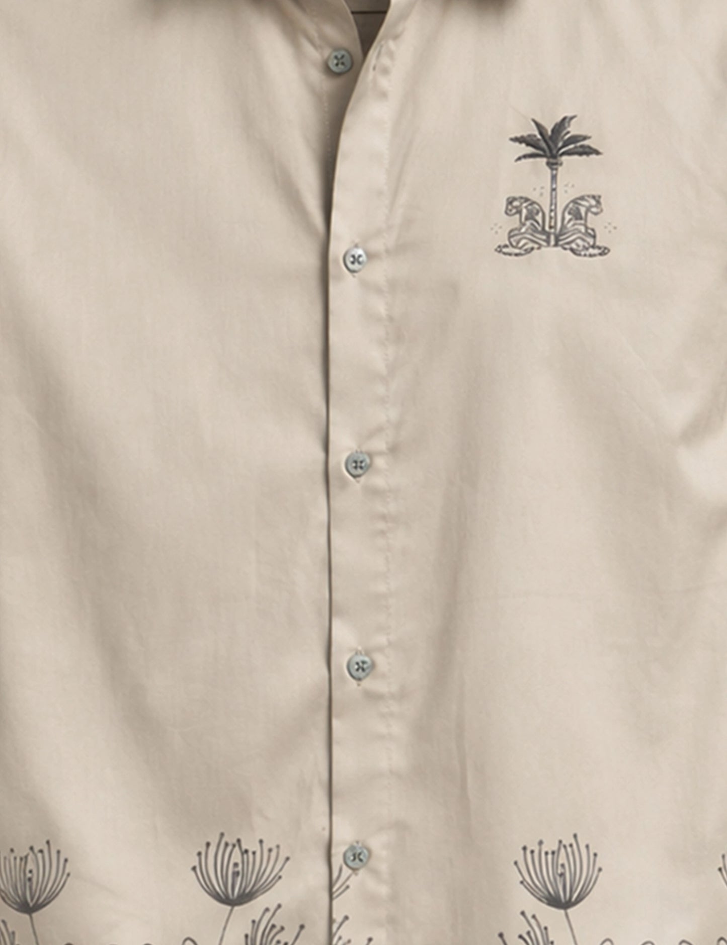 Grey Bottom Petals Premium Mens Shirt