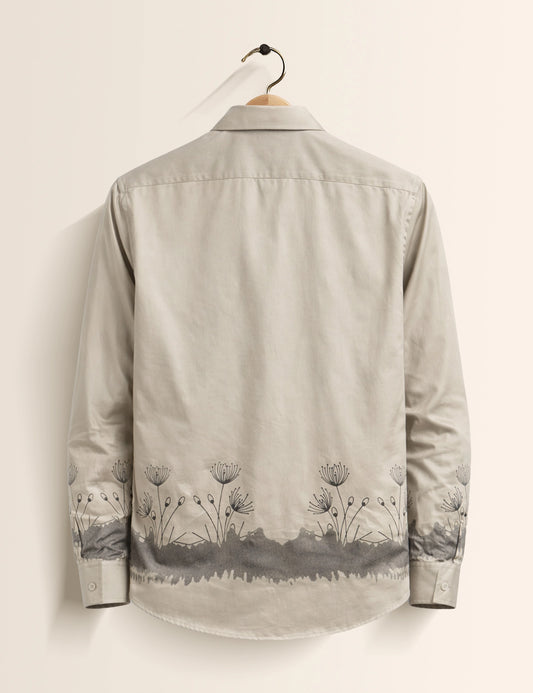 Grey Bottom Petals Premium Mens Shirt