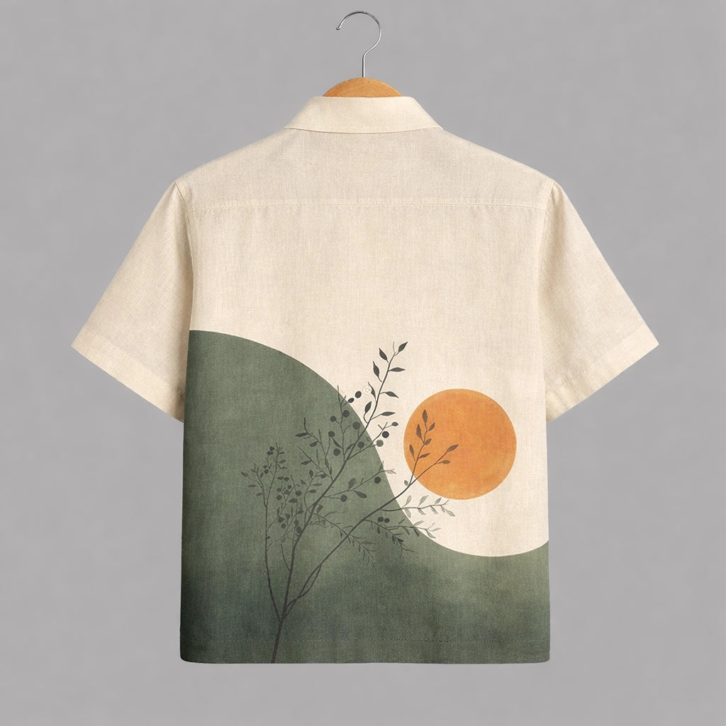 Orange Moon Mens Premium Shirts