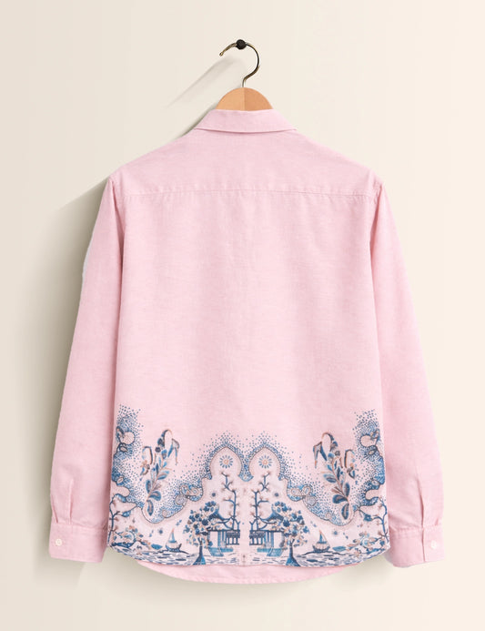 Pink Bottom Petals Premium Mens Shirt