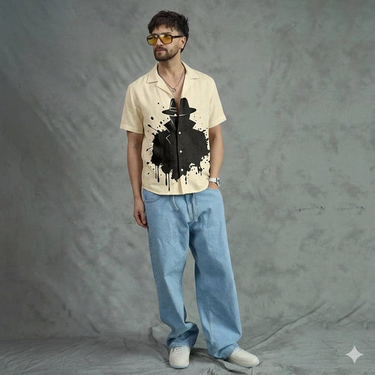 White Godfather Mens Premium Shirts