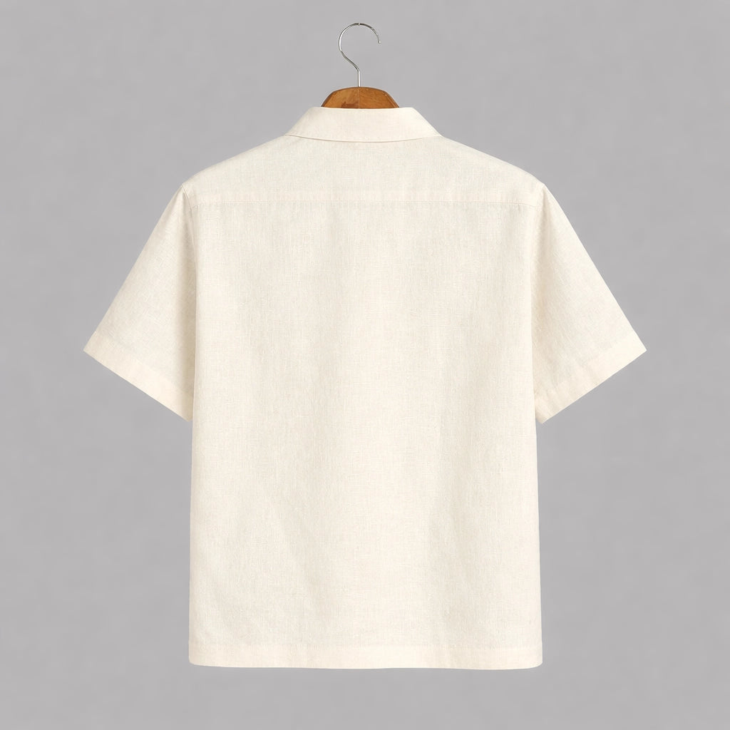 White Half Circle Mens Premium Shirts