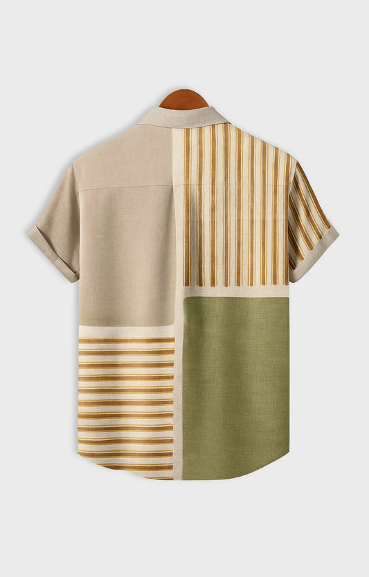 Green Mandala Printed Mens Half Sleeves Shirt - XPST