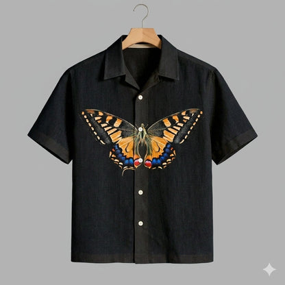 Black Butterfly Mens Premium Shirts