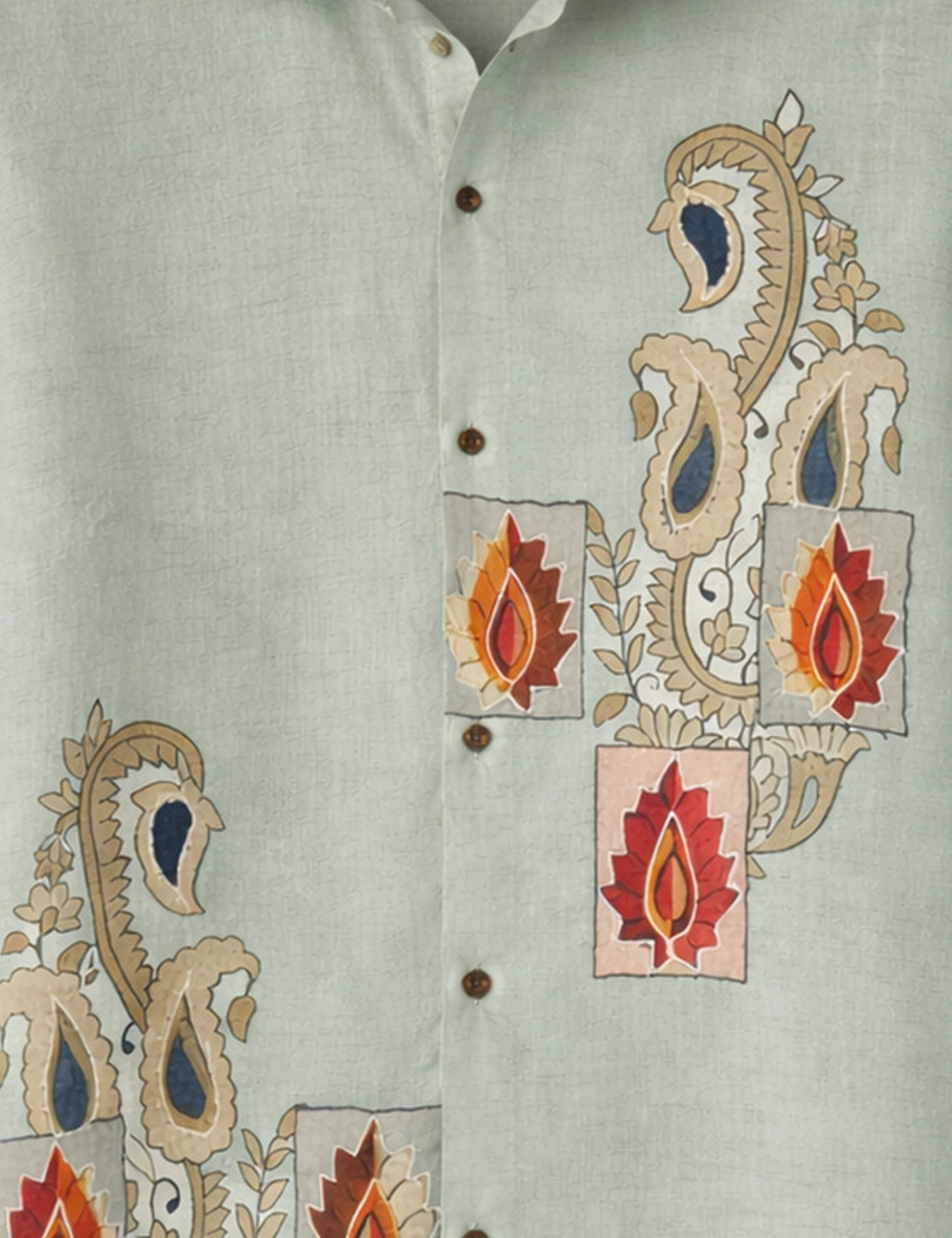 Blue Brooch Premium Mens Shirt