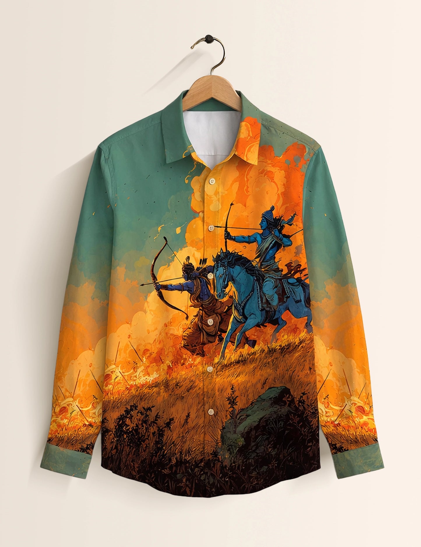 Blue Warrior Premium Mens Shirt