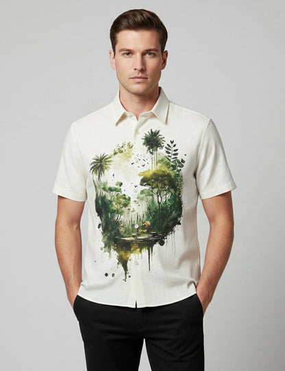 Circle Earth Mens Premium Shirts