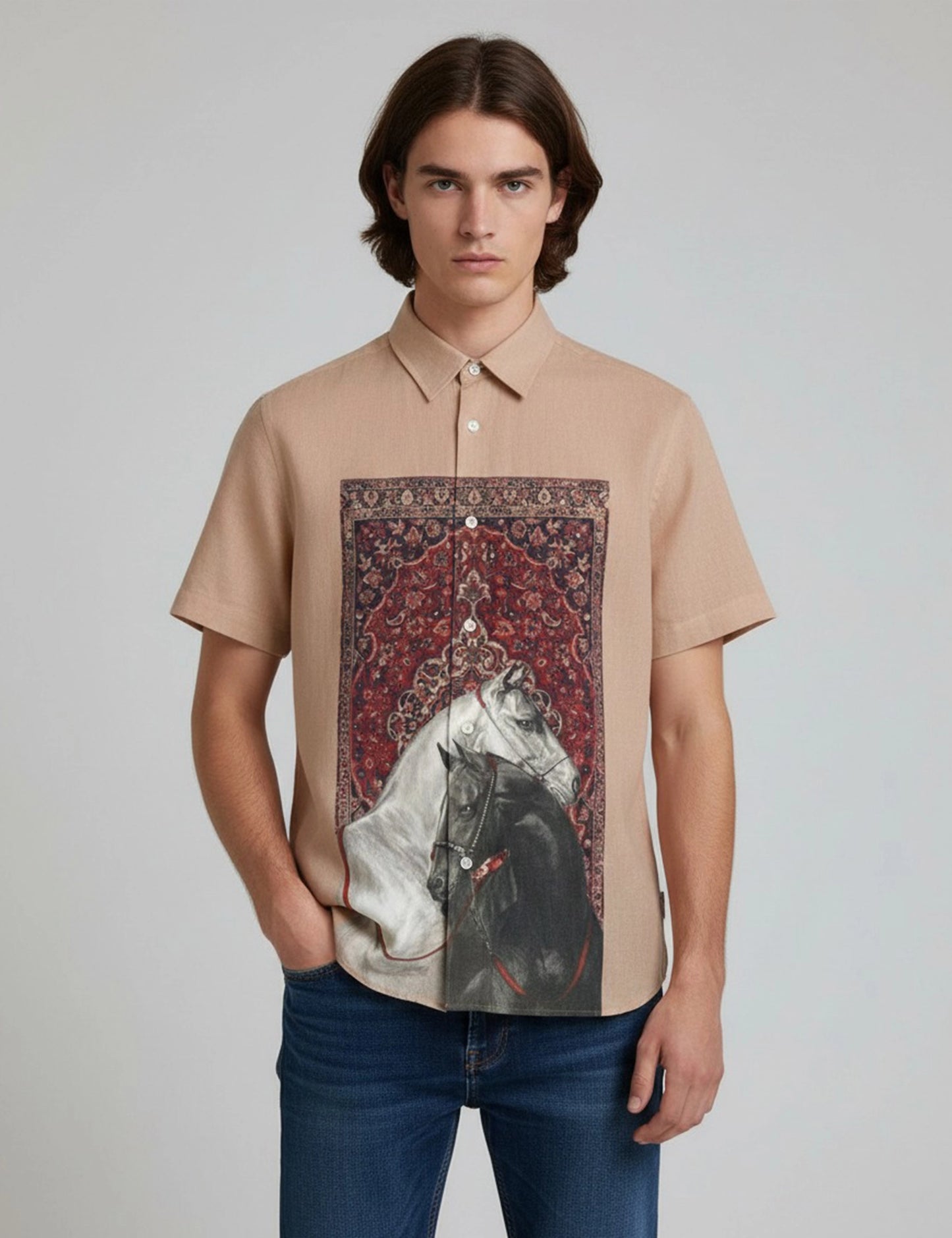 Coffee Horse Mens Premium Shirts