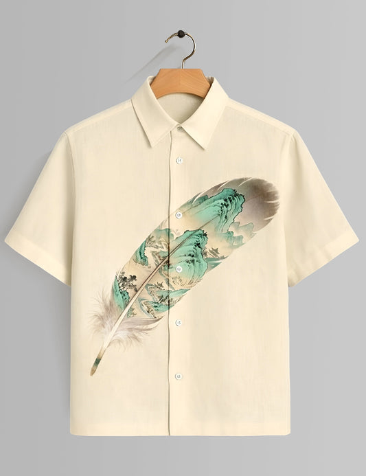 Feather Design Mens Premium Shirts