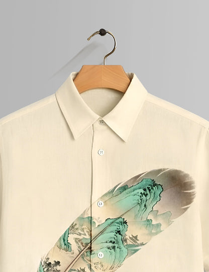 Feather Design Mens Premium Shirts