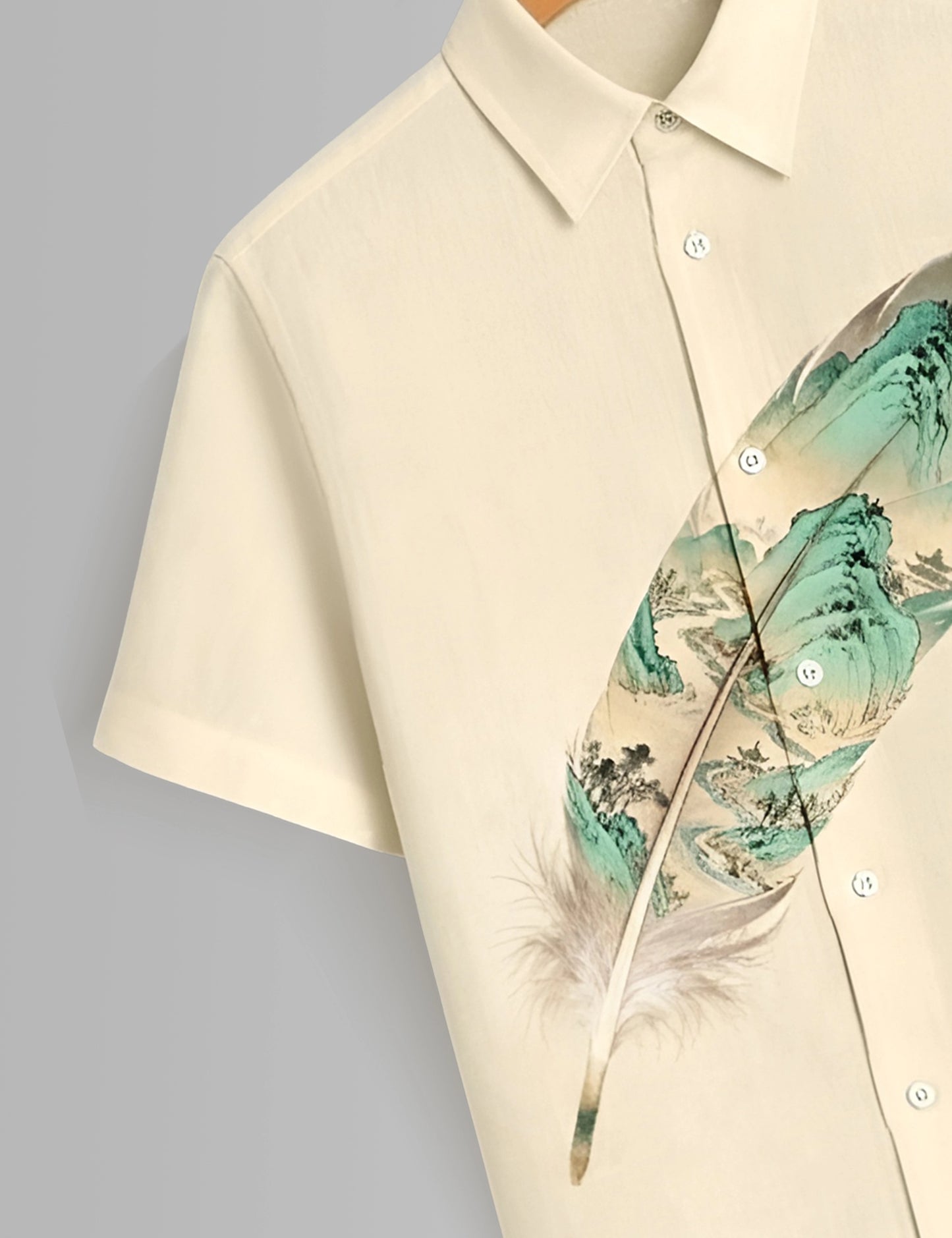 Feather Design Mens Premium Shirts