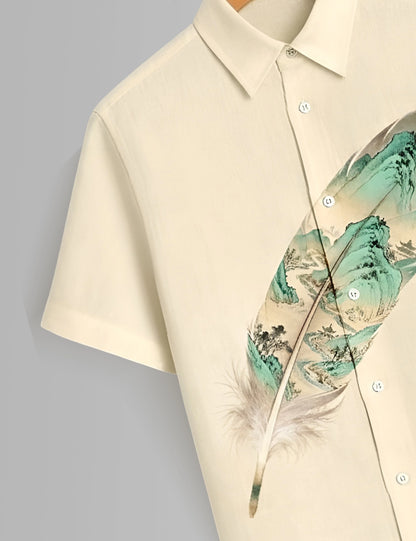 Feather Design Mens Premium Shirts