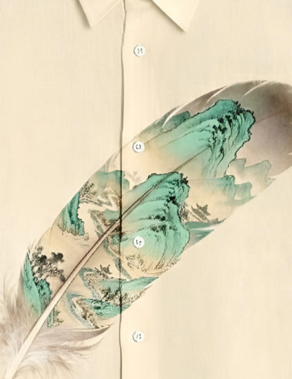 Feather Design Mens Premium Shirts