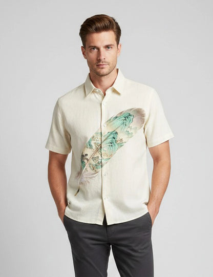 Feather Design Mens Premium Shirts