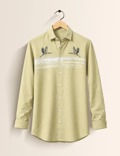 Green Bird Premium Mens Shirt
