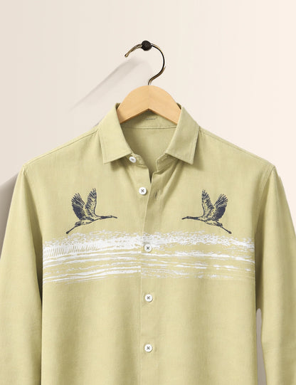Green Bird Premium Mens Shirt