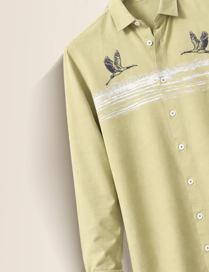 Green Bird Premium Mens Shirt