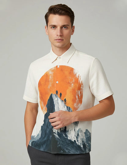Moon Mountain Mens Premium Shirts