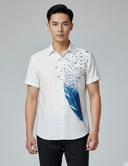 White Feather Mens Premium Shirts