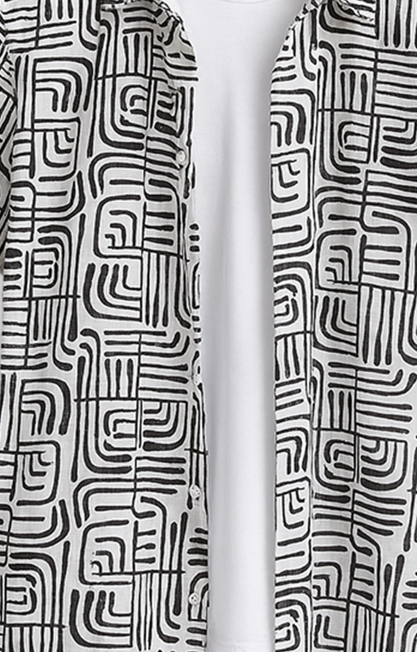 Black_illusion Casual short-sleeve button-up shirt