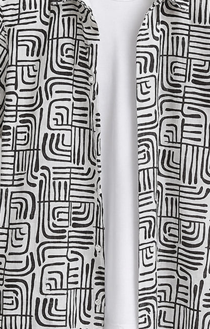 Black_illusion Casual short-sleeve button-up shirt