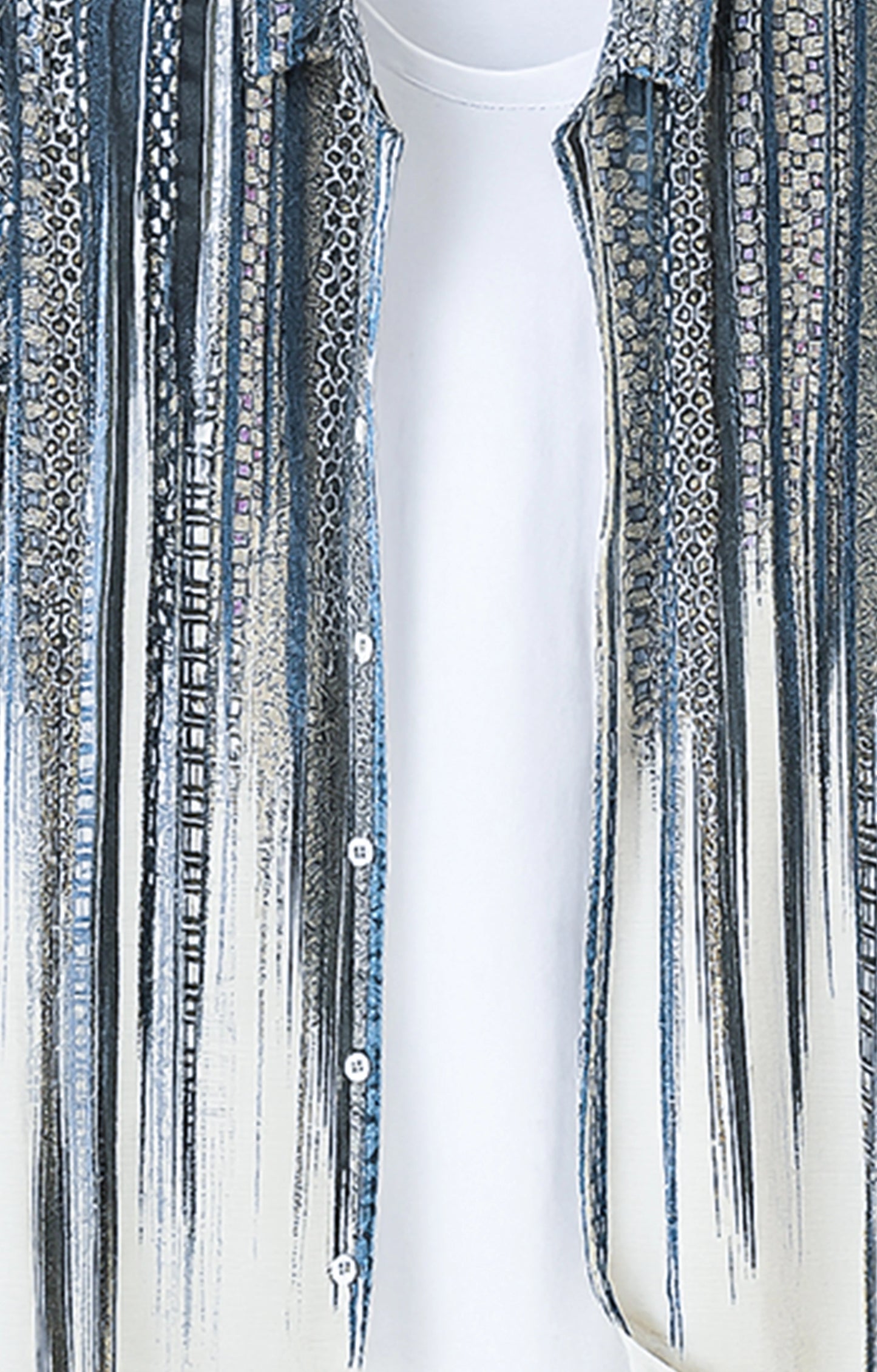 Black_Scratch Casual short-sleeve button-up shirt