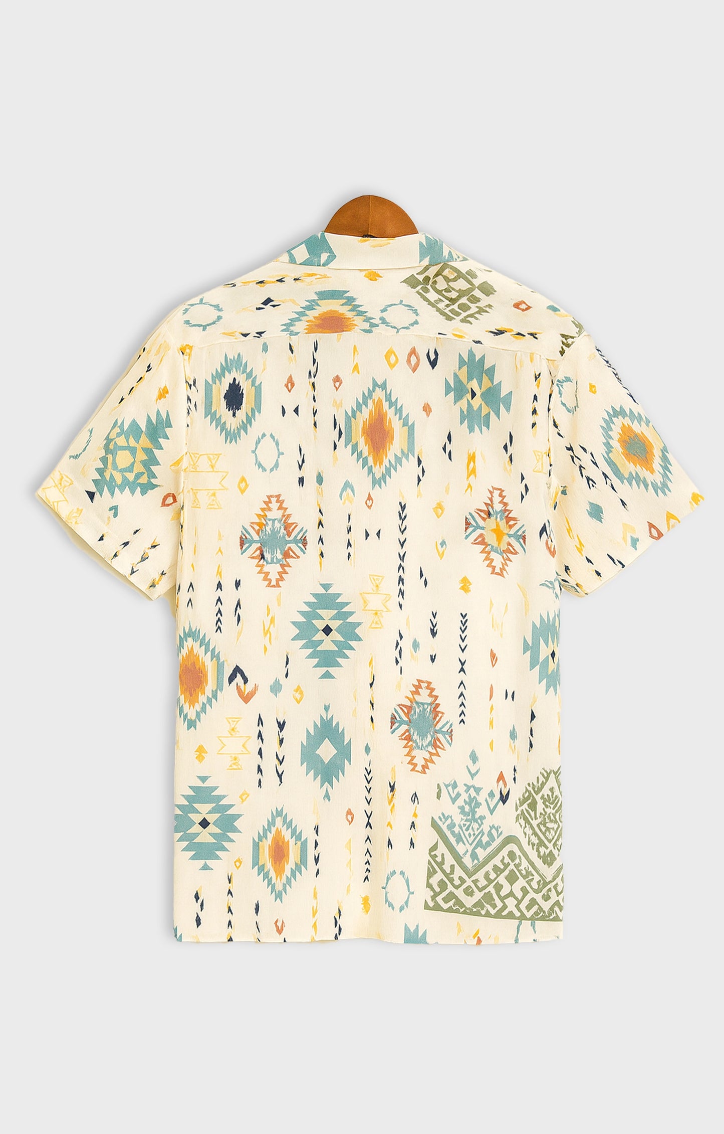 Graffity_Mandala Casual short-sleeve button-up shirt