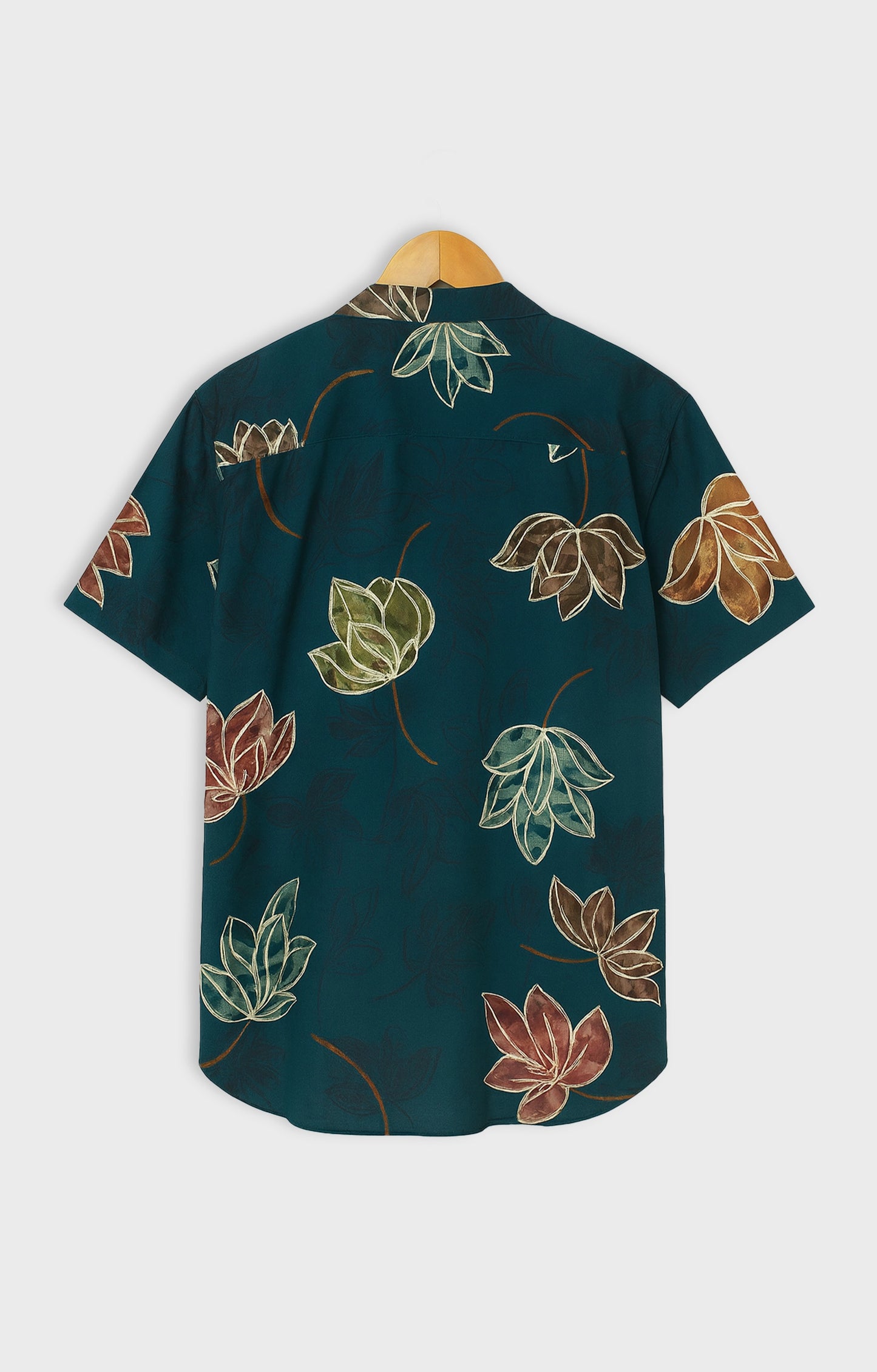 Green_Leaves Casual short-sleeve button-up shirt
