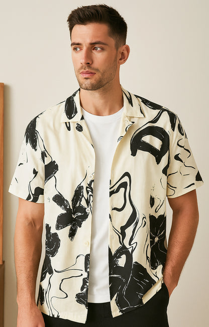 Liquid_Flower Casual short-sleeve button-up shirt