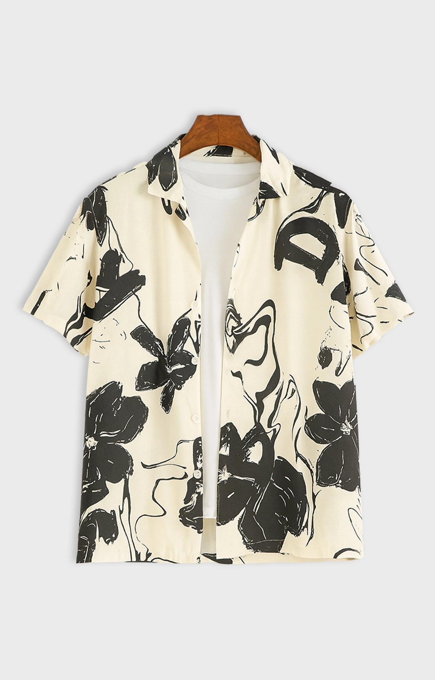 Liquid_Flower Casual short-sleeve button-up shirt