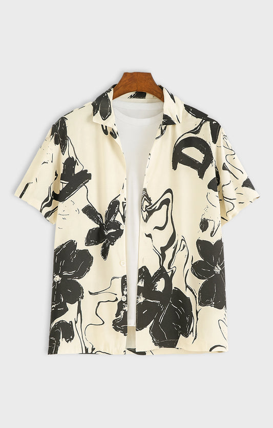 Liquid_Flower Casual short-sleeve button-up shirt