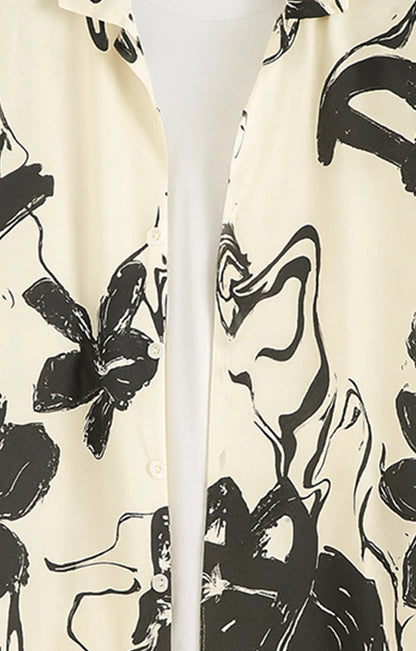 Liquid_Flower Casual short-sleeve button-up shirt
