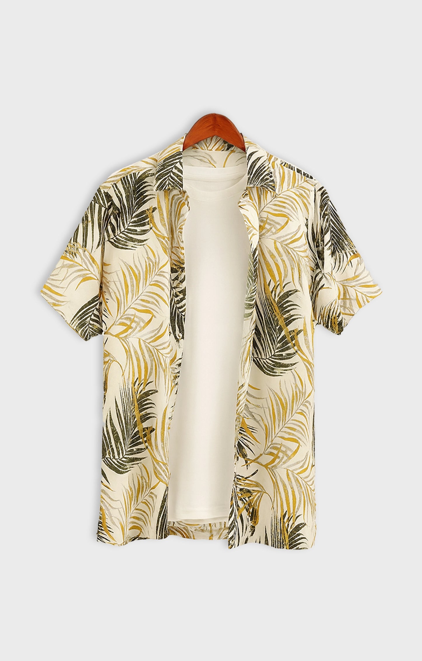 Yellow_Leaves Casual short-sleeve button-up shirt