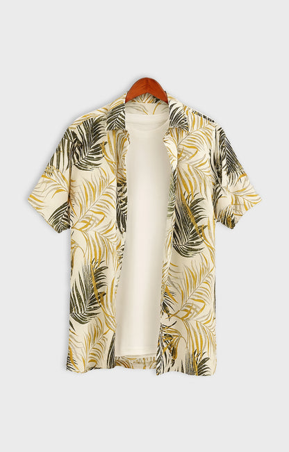 Yellow_Leaves Casual short-sleeve button-up shirt
